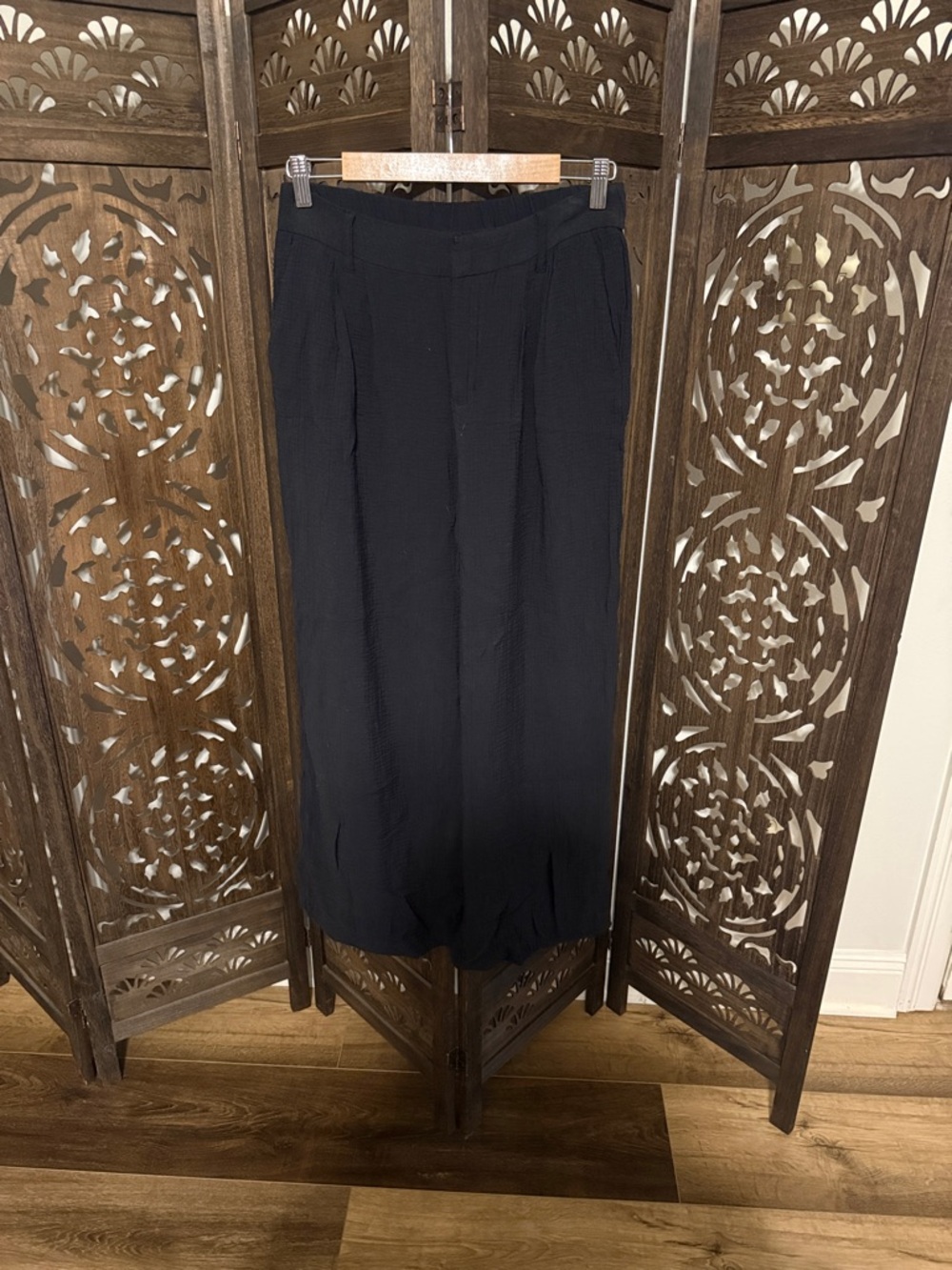 a new day Black pants with Pleated Front